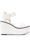 Jimmy Choo Abigail 100mm Wedge Sandals In White