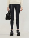 FRAME LE HIGH SKINNY CROPPED HIGH-RISE LEATHER JEANS,30194441