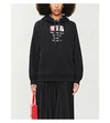 BURBERRY POULTER TEXT-EMBROIDERED COTTON-JERSEY HOODY