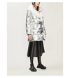 YVES SALOMON METALLIC QUILTED SHELL-DOWN JACKET