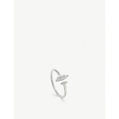 Astley Clarke Mini Open Icon Scala Diamond And 14ct White-gold Ring