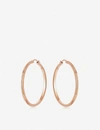 ASTLEY CLARKE LINIA 18CT ROSE GOLD-PLATED STERLING SILVER HOOP EARRINGS,996-10080-44052RNOE