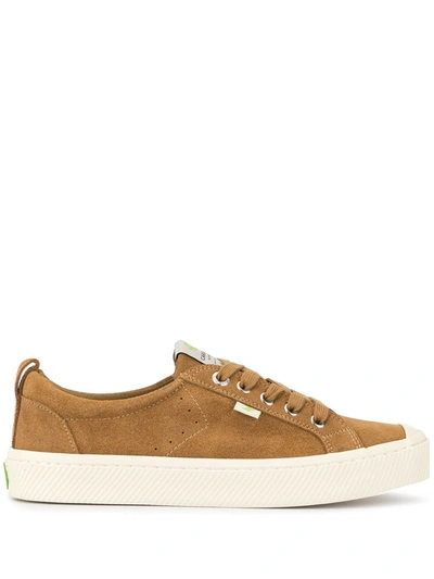 Cariuma Ladies Oca Low Lace-up Canvas Trainers In Brown