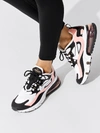 Nike Air Max 270 React Women's Shoe In Black,white-bleached Coral-metallic Gold