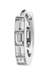 Maria Tash Single 6.5mm White Gold Baguette Diamond Eternity Clicker Earring - Atterley