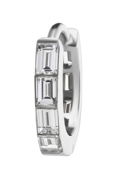 Maria Tash Single 6.5mm White Gold Baguette Diamond Eternity Clicker Earring - Atterley In White Gold