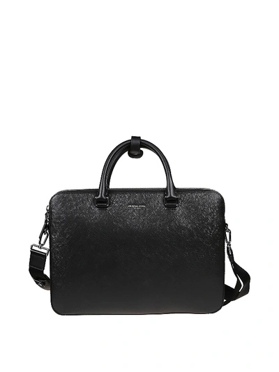 Michael Kors Henry Black Saffiano Leather Briefcase