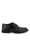 TOD'S PEBBLED LEATHER LACE-UPS