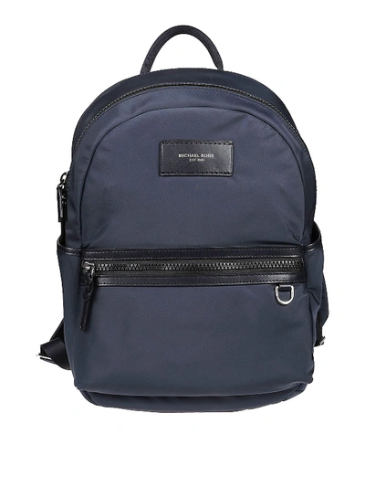 Michael Kors Logo Patched Classic Backpack In Blue