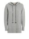MICHAEL KORS CHAIN DETAILED HOODIE STYLE SWEATER