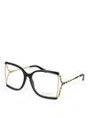 GUCCI OVERSIZED BUTTERFLY FRAME GLASSES