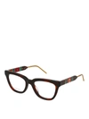 GUCCI GG LOGO DARK HAVANA OPTICAL GLASSES