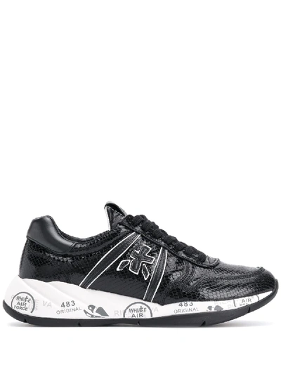 White Premiata Layla Low In Schwarz