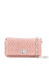 Miu Miu Matelassé Shoulder Bag In Pink