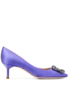 Manolo Blahnik Hangisi Pumps In Purple