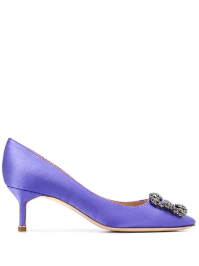Manolo Blahnik Hangisi高跟鞋 In Purple