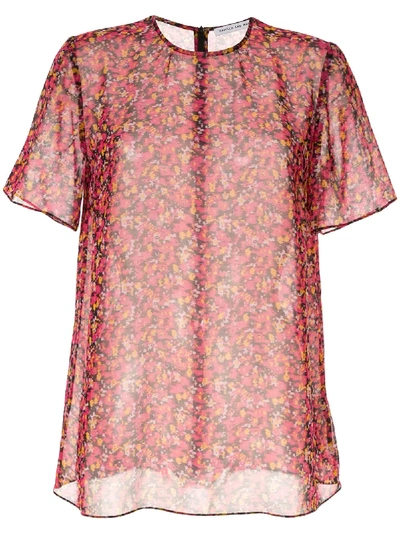 Camilla And Marc Lilia Sheer T-shirt In 红色