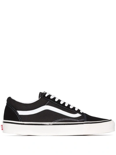 Vans Black And White 36 Dx Anaheim Factory Leather And Canvas Sneakers In Black/white