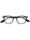 Ray Ban Round-frame Prescription Glasses In Black
