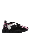 Dolce & Gabbana Sorrento Stretch-knit, Leather And Suede Sneakers In Black