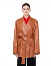 THE ROW BURNT OCHRE ARROT LEATHER JACKET,4456L149/OCHRE