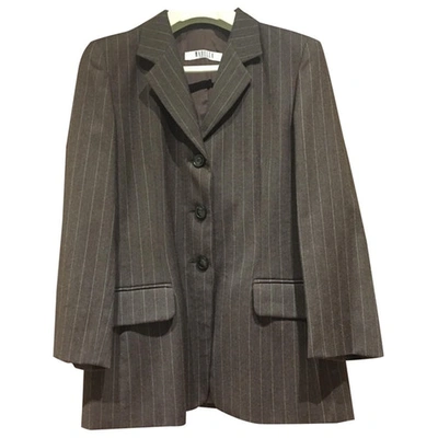 Pre-owned Marella Wool Suit Jacket In Brown