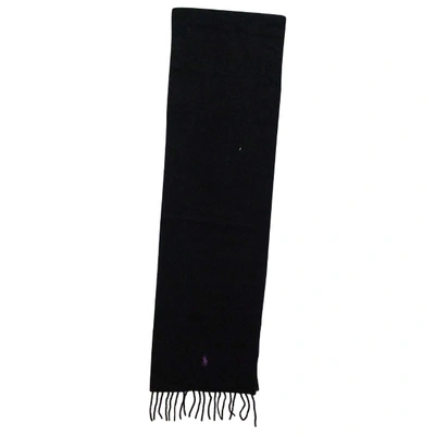 Pre-owned Polo Ralph Lauren Cashmere Scarf In Black