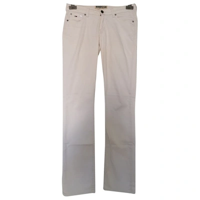Pre-owned Tommy Hilfiger Slim Jeans In White