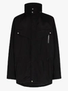 Givenchy Logo Print Parka Jacket In Black