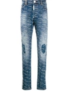 Philipp Plein Jeans Mit Logo-muster In Blue