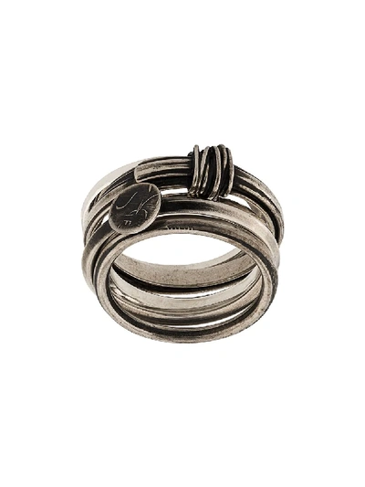 Werkstatt:münchen Knot Detail Ring In Silver