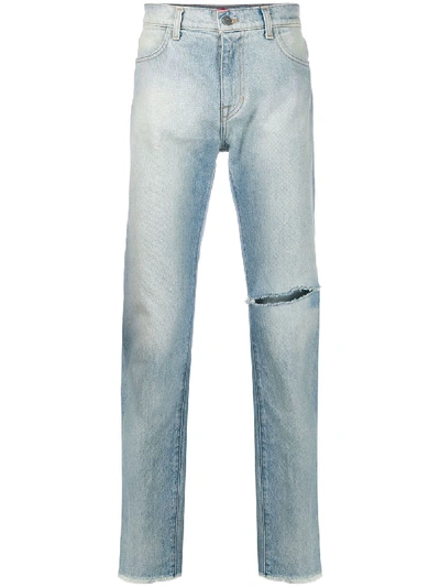 424 Distressed Slim-fit Jeans In Blue