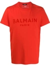 Balmain T-shirt Mit Logo-print In Red