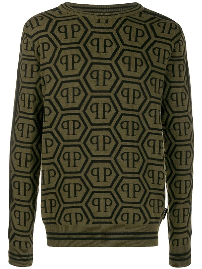 Philipp Plein All Over Pp Sweatshirt In Multi