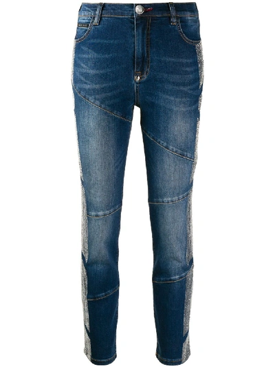 Philipp Plein Embellished Skinny Jeans In Multi