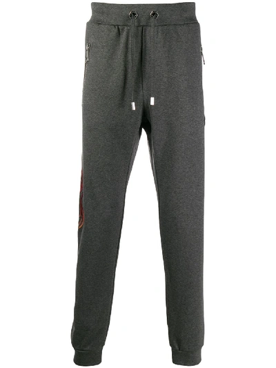 Philipp Plein Flame Jogging Trousers In Grey
