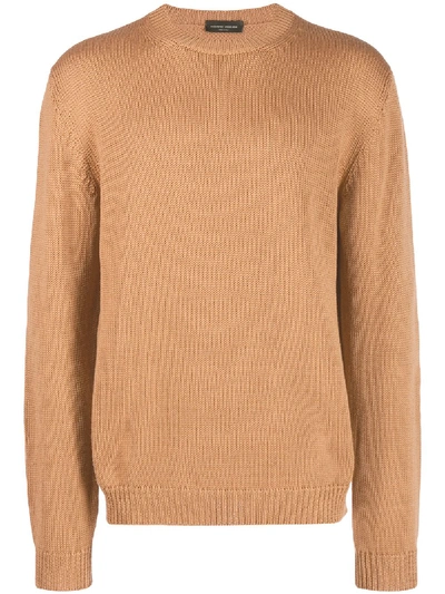 Roberto Collina Long Sleeves Knitted Jumper In 棕色