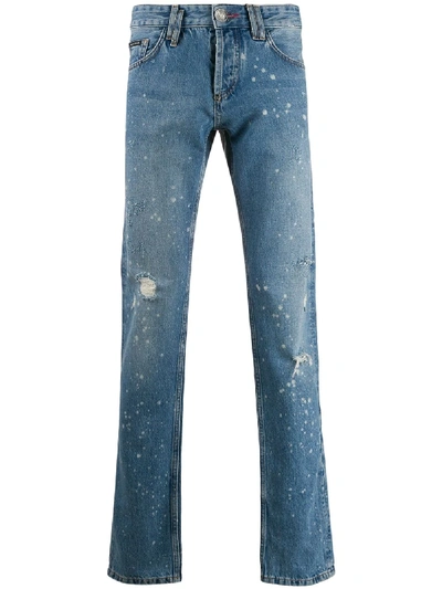 Philipp Plein Straight Cut Original Jeans In 蓝色