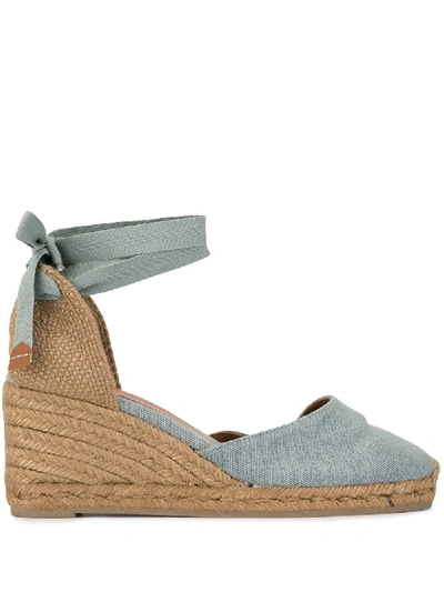 Castaã±er Carina Wedge Espadrilles In Blue