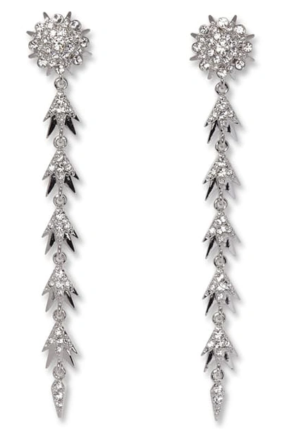 Vince Camuto Starburst Linear Earrings In Silver