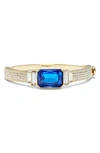 Vince Camuto Radiant Crystal Bangle In Gold/ Sapphire