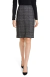 HUGO BOSS VIDAR GLEN CHECK PENCIL SKIRT,5041442897500