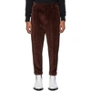 AMI ALEXANDRE MATTIUSSI AMI ALEXANDRE MATTIUSSI BROWN OVERSIZED CARROT TROUSERS