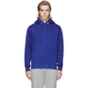 HELMUT LANG HELMUT LANG BLUE RAISED EMBROIDERY HOODIE