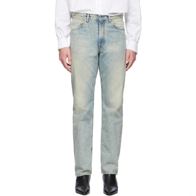 Our Legacy Blue Second Cut California Shower Jeans In Lt Blue