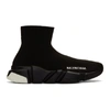 Balenciaga Speed Slip-on Knitted Mid-top Trainers In 1009 Bk/wh/