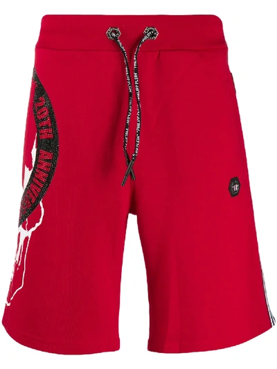 Philipp Plein 20th Anniversary Jogging Shorts In Red