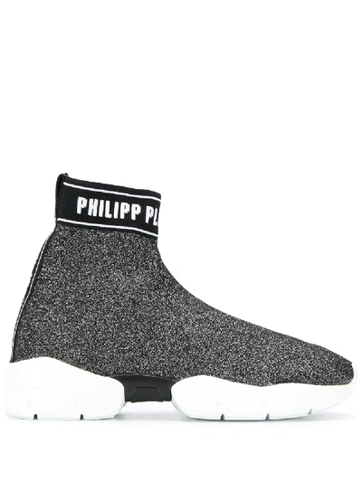 Philipp Plein Pp1978 High-top Trainers In Metallic