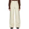 AMI ALEXANDRE MATTIUSSI AMI ALEXANDRE MATTIUSSI OFF-WHITE LARGE LEG FIT TROUSERS