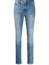 Philipp Plein High Waisted Leggings In Blue